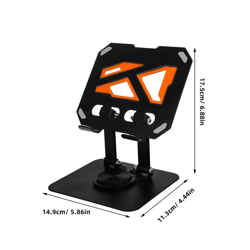 Portable Foldable Adjustable Tablet Stand with Cooling Support for Office and Streaming Black - Image 3