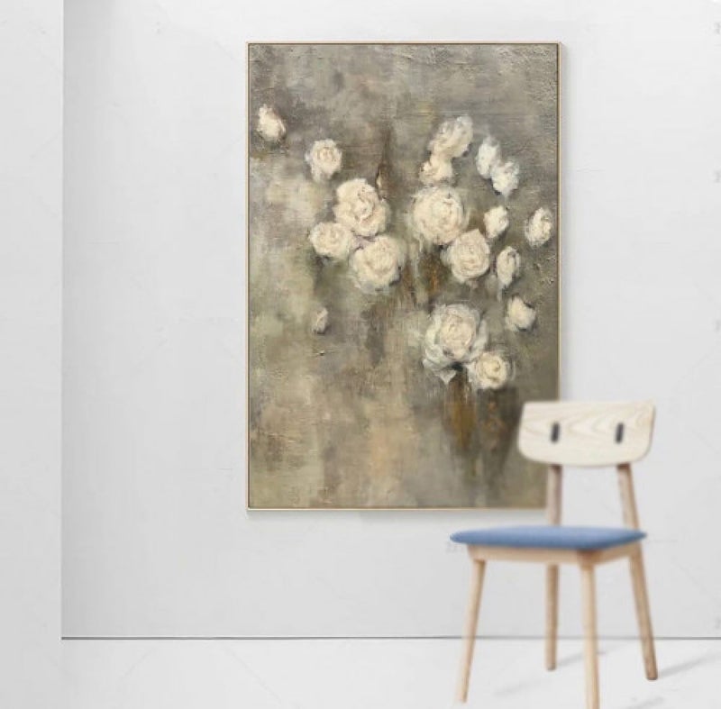 Marktna One abstract canvas print with a hollow frame, measuring (50×70) - Image 1