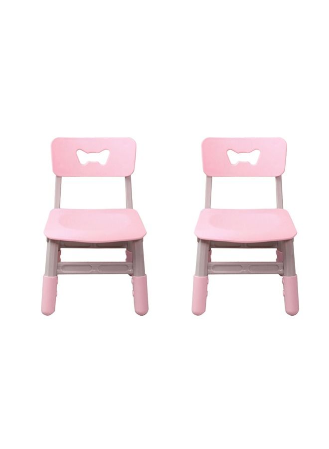 جساي تويز 2 Piece Colorful Plastic Study Chair Safe Kindergarten Children (باللغة الإنجليزية) - Image 1