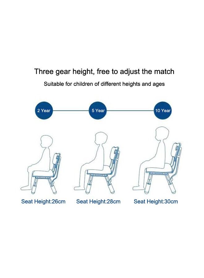 جساي تويز 2 Piece Colorful Plastic Study Chair Safe Kindergarten Children (باللغة الإنجليزية) - Image 3