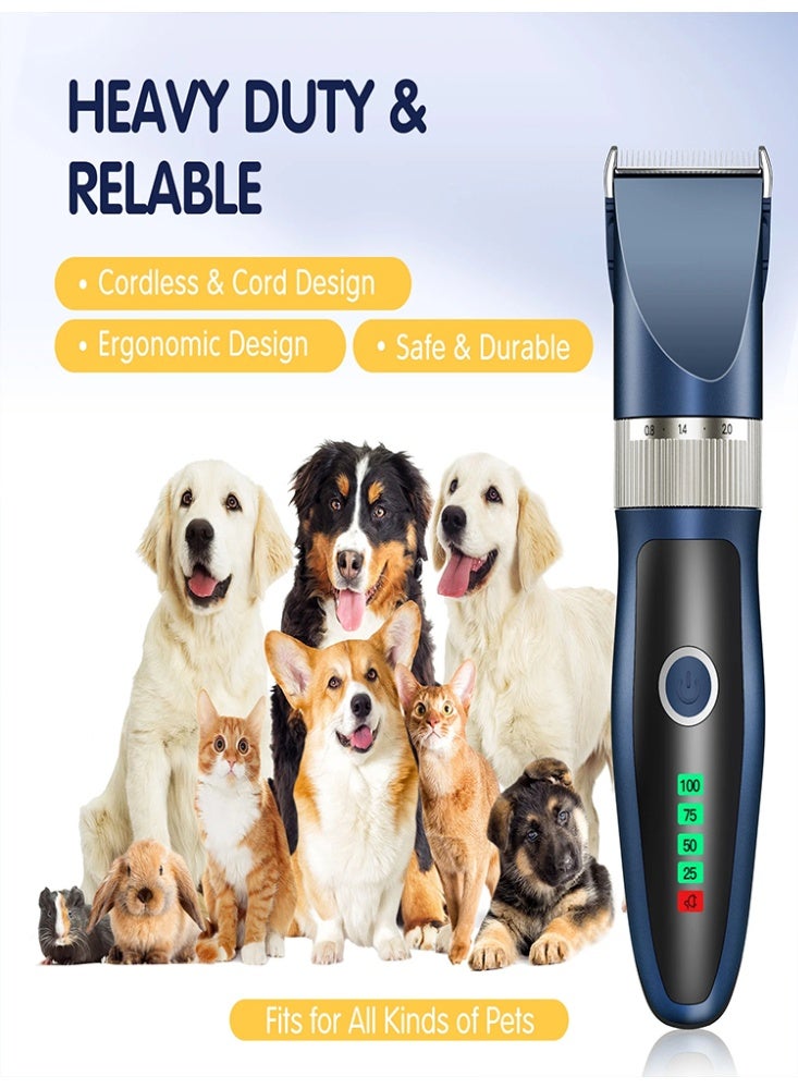 Quiet Cat Clippers for Matted & Long Hair, 2-Speed Cordless Pet Shaver Grooming Kit for Cats, Small Dogs & Animals - Image 3