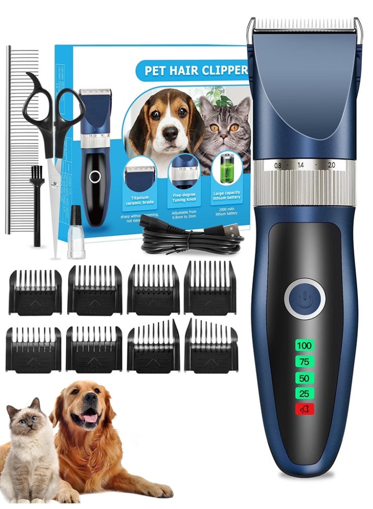 Quiet Cat Clippers for Matted & Long Hair, 2-Speed Cordless Pet Shaver Grooming Kit for Cats, Small Dogs & Animals - Image 1
