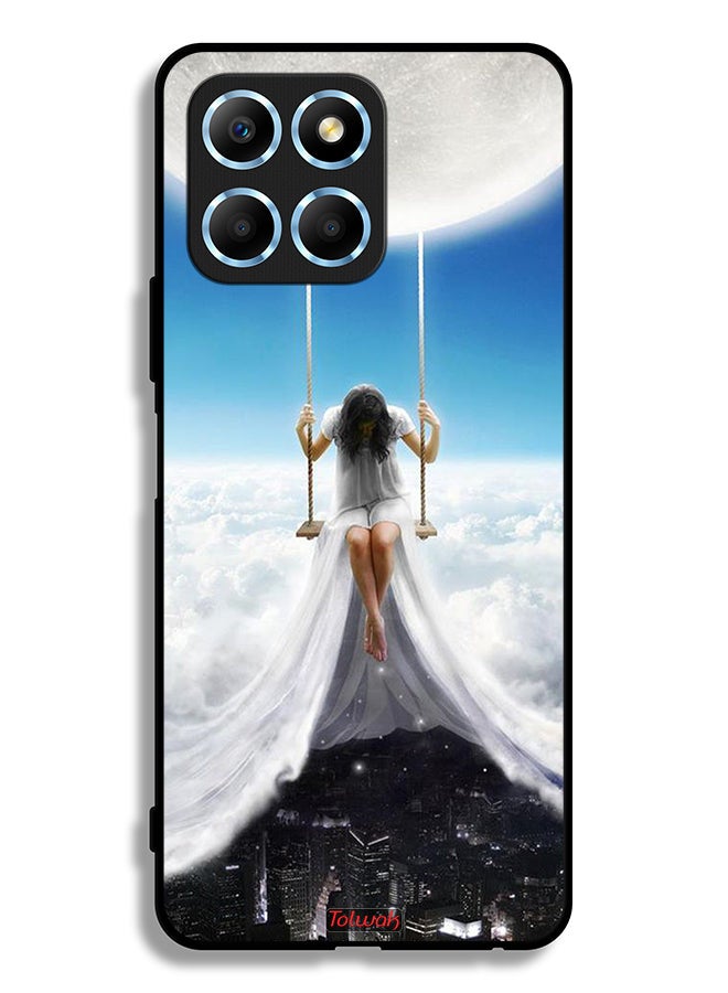 Tolwak Honor X6 Protective Case Cover Moon Clouds Town Art - Image 2