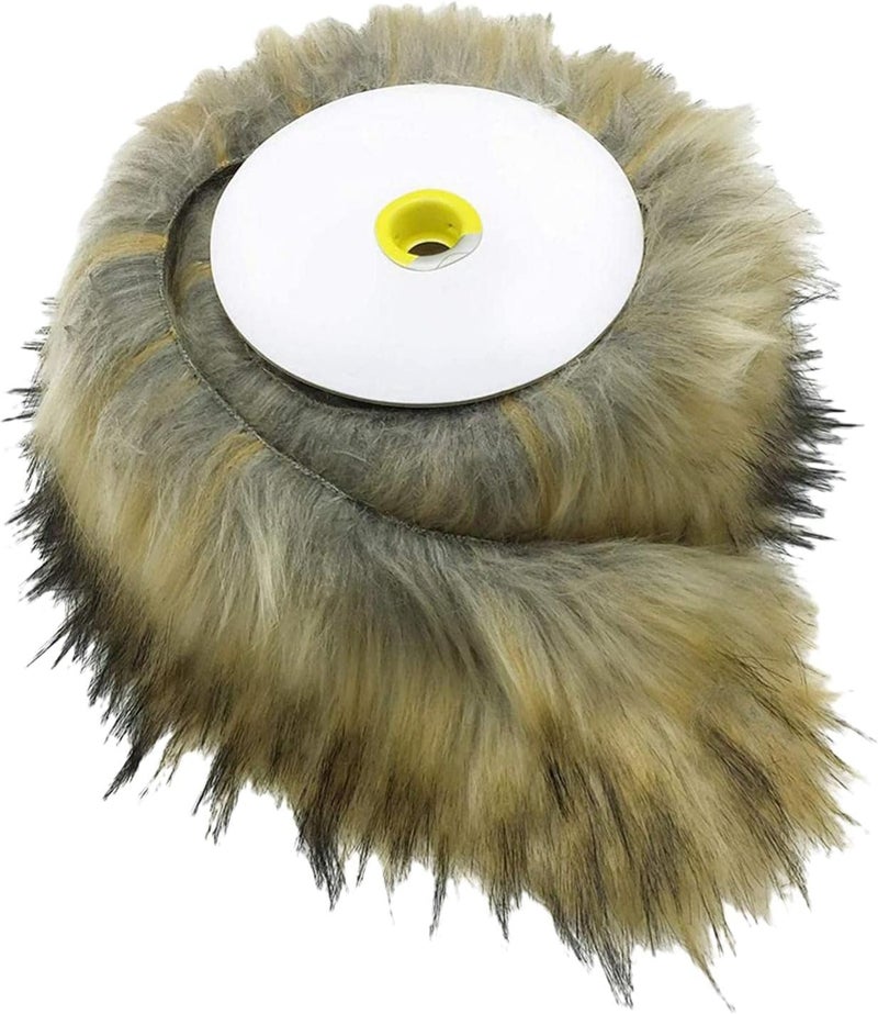 klarako Faux Fur Fabric Handcrafts Plush Toy Breathable Trimming Soft Tapes for Patches Craft Costume Decoration Crafting Sewing Sofa Carpet  beige - Image 1
