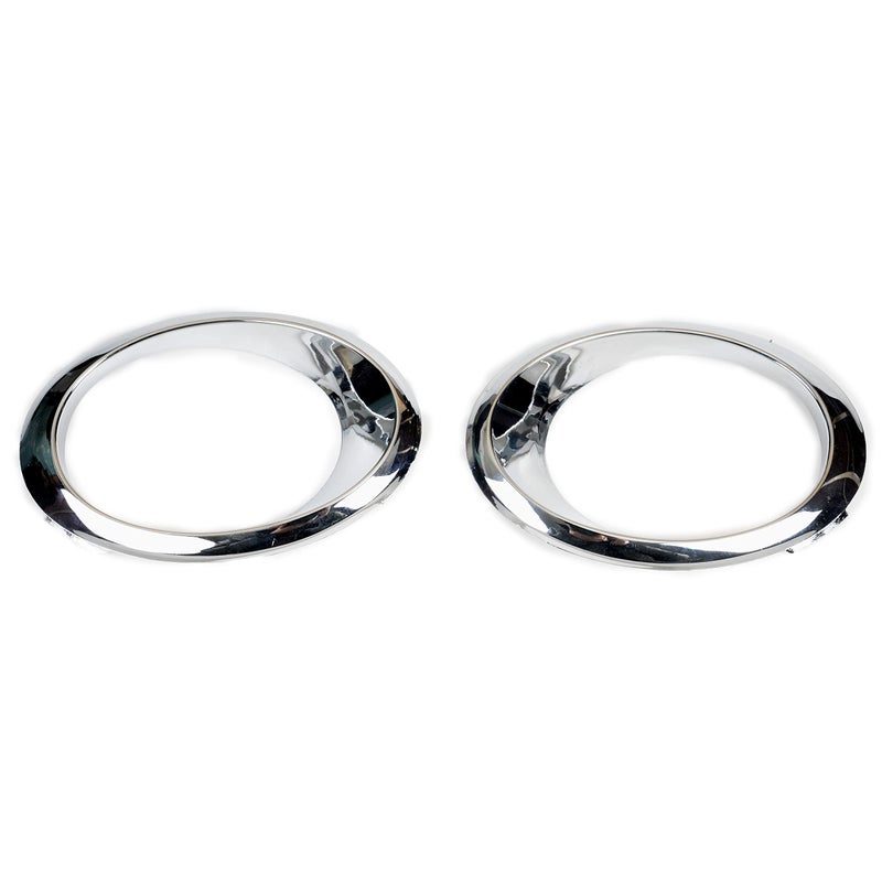 BXZ Front Bumper Fog Light Lamp Bezel Trim Chrome Cover LH RH Right Left Driver Passenger Pair For 2013 2014 2015 2016 Ford Fusion