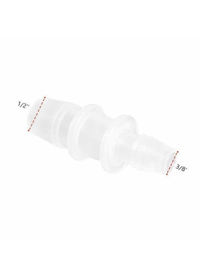 JoyTube Plastic Hose Barb Reducer Pipe fittings, 1/2" to 3/8" Hose ID Connectors Joint Splicer Mender Adapter Union Boat Water Air Aquarium O2 Fuel (Pack of 3) - Image 2