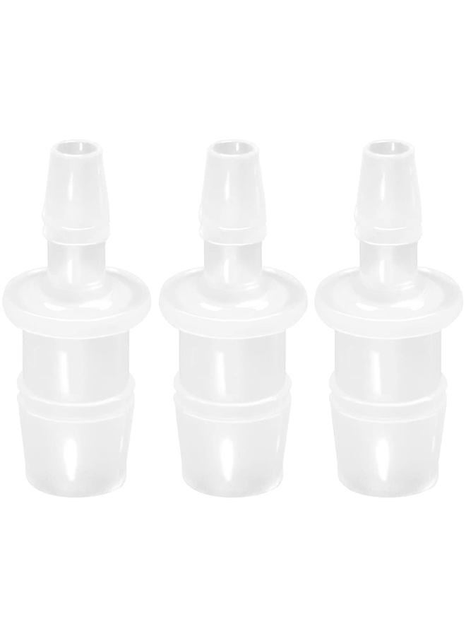 JoyTube Plastic Hose Barb Reducer Pipe fittings, 1/2" to 3/8" Hose ID Connectors Joint Splicer Mender Adapter Union Boat Water Air Aquarium O2 Fuel (Pack of 3) - Image 1