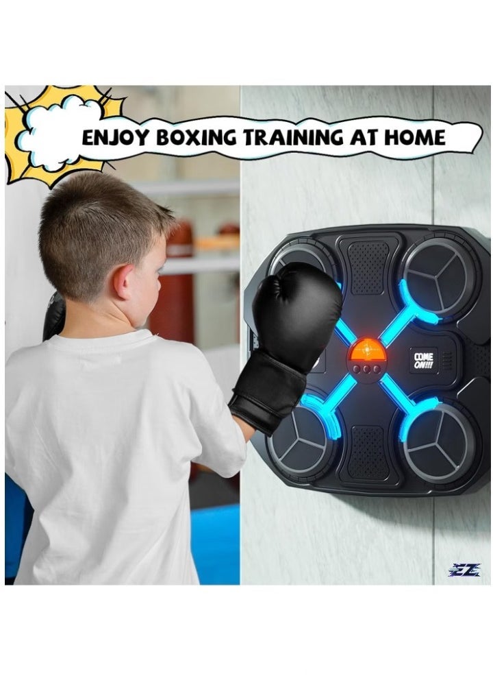 ELTRAZONE آلة الملاكمة الموسيقية للأطفال | لعبة الملاكمة الذكية بتقنية البلوتوث | معدات هدف الملاكمة المثبتة على الحائط مع قفازات الملاكمة | تمرين ممتع للأولاد والبنات | تدريب على اللياقة البدنية والتنسيق - Image 2