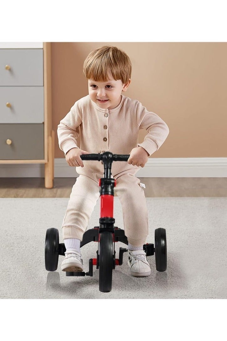 KIIUMI Kids Balance Bike Tricycles, Toddlers Trike with Adjustable Seat, Red - Image 5