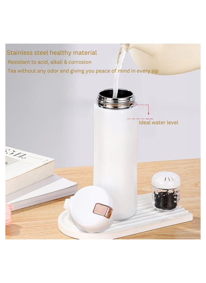 daiDokoro daiDokoro 420ML Magnetic Tea Capsule Infuser Tumbler DoubleWall Insulated Stainless Steel Tea Thermos for Coffee FruitInfused Water Leakproof Travel Tea Mug with Infuser  - Image 5