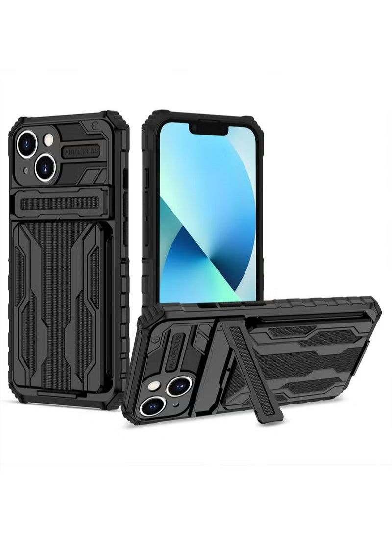 X-level iPhone 14 Plus Case Cover with wallet Slider Credit Card holder Slot [3-4 cards] Kickstand and Cmaera Len Protector Anti-scratch Anti-fingerprint Full Body Back Cover Phone Accessories  - Image 1