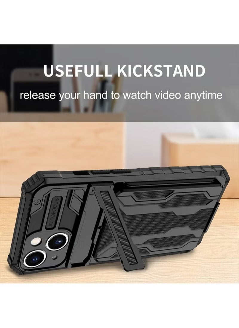 X-level iPhone 14 Plus Case Cover with wallet Slider Credit Card holder Slot [3-4 cards] Kickstand and Cmaera Len Protector Anti-scratch Anti-fingerprint Full Body Back Cover Phone Accessories  - Image 5