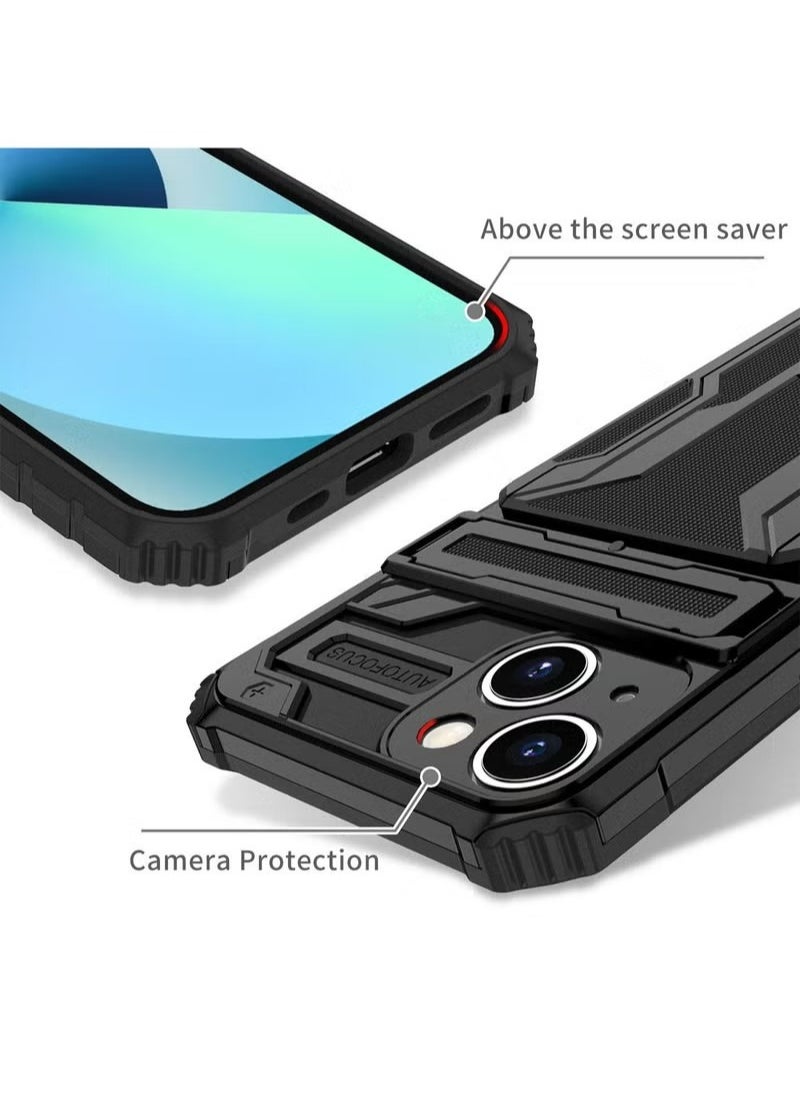 X-level iPhone 14 Plus Case Cover with wallet Slider Credit Card holder Slot [3-4 cards] Kickstand and Cmaera Len Protector Anti-scratch Anti-fingerprint Full Body Back Cover Phone Accessories  - Image 4
