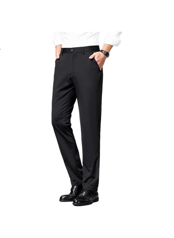 ROMON Men'S Summer Cool Business Casual Pants With Mulberry Silk Navy Blue 34 - Image 3