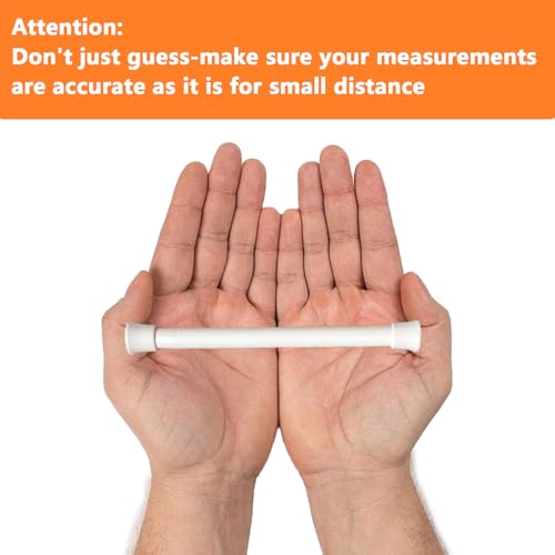 KXLIFE 2 Pack Small Spring Tension Curtain Rod 7.5 to 11.5 Inch, Thin Tension Rod No Drill for Window Cupboard Closet, White - Image 3