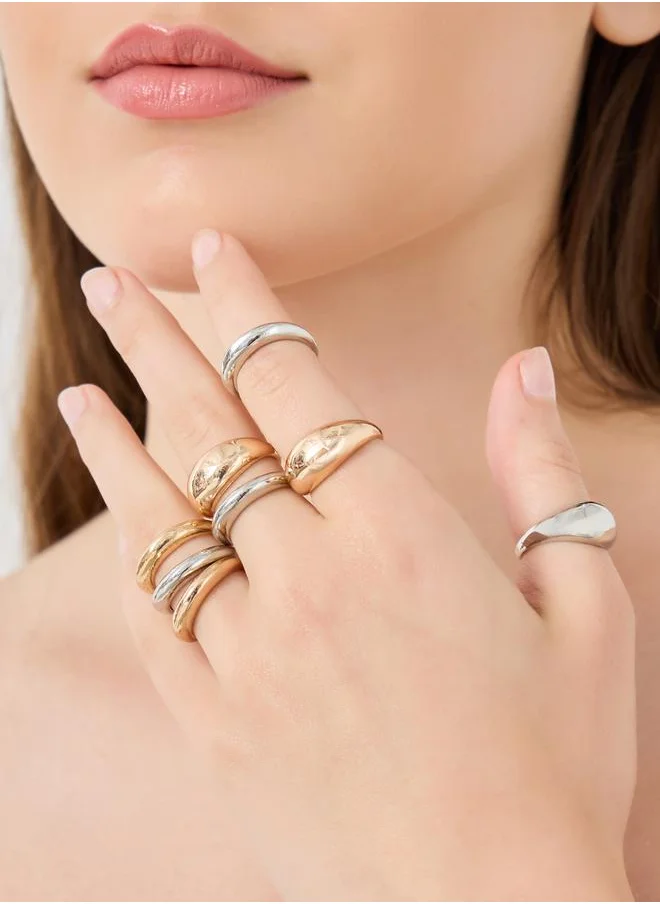 ستايلي Styli Set of 8 - Plain Cuff Ring