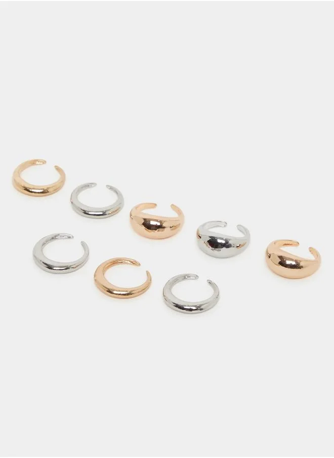 ستايلي Styli Set of 8 - Plain Cuff Ring