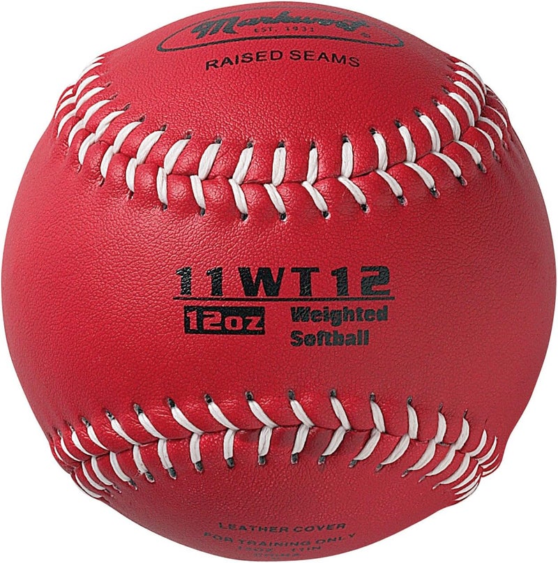 Markwort Color Coded Weighted 11-Inch Softball for Training and Practice - Image 1