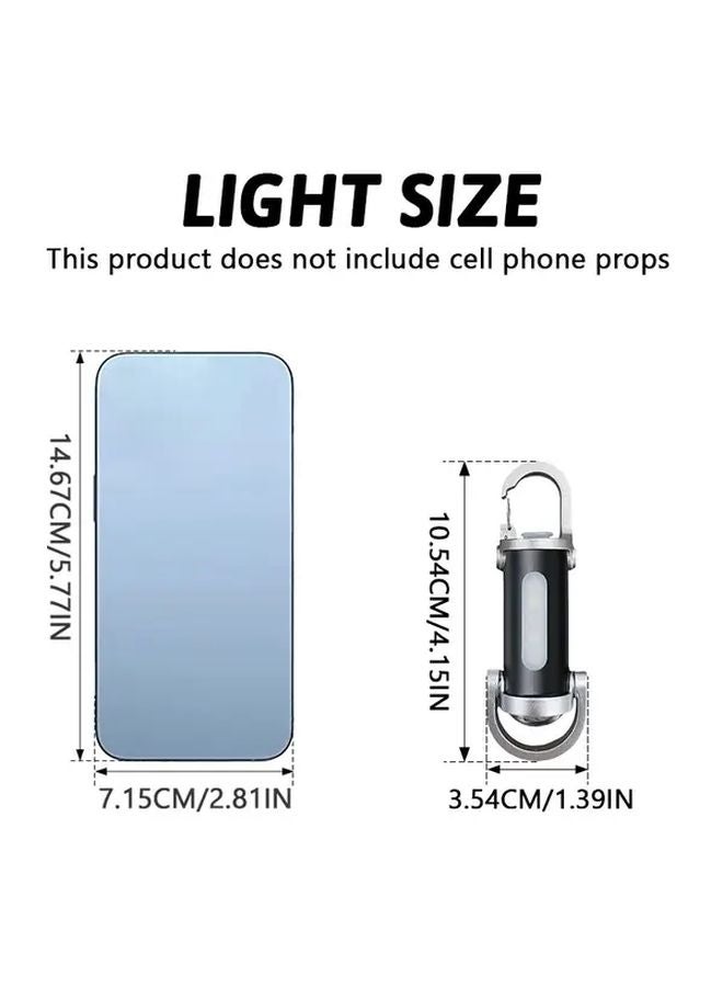 2pcs Mini LED Keychain Lights USB Rechargeable COB Work Light For Camping Fishing - Image 4