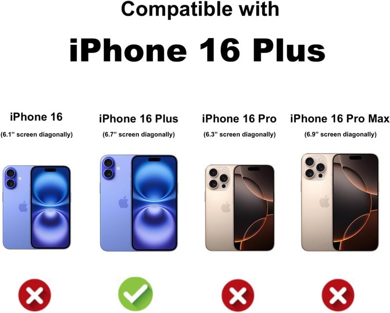 Crystal Clear Case, [Not Yellowing] [Camera Protection] [Military Grade Drop] Transparent Shockproof Protective Phone Case Soft Silicone Slim Cove (iPhone 16 plus) - Image 1