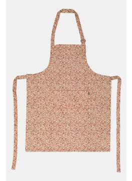 Adjustable Floral Apron 87 H x 69 L cm, Red Combo