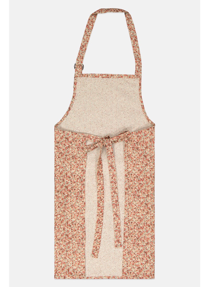 Muy Mucho - Adjustable Floral Apron 87 H x 69 L cm, Red Combo - Image 1