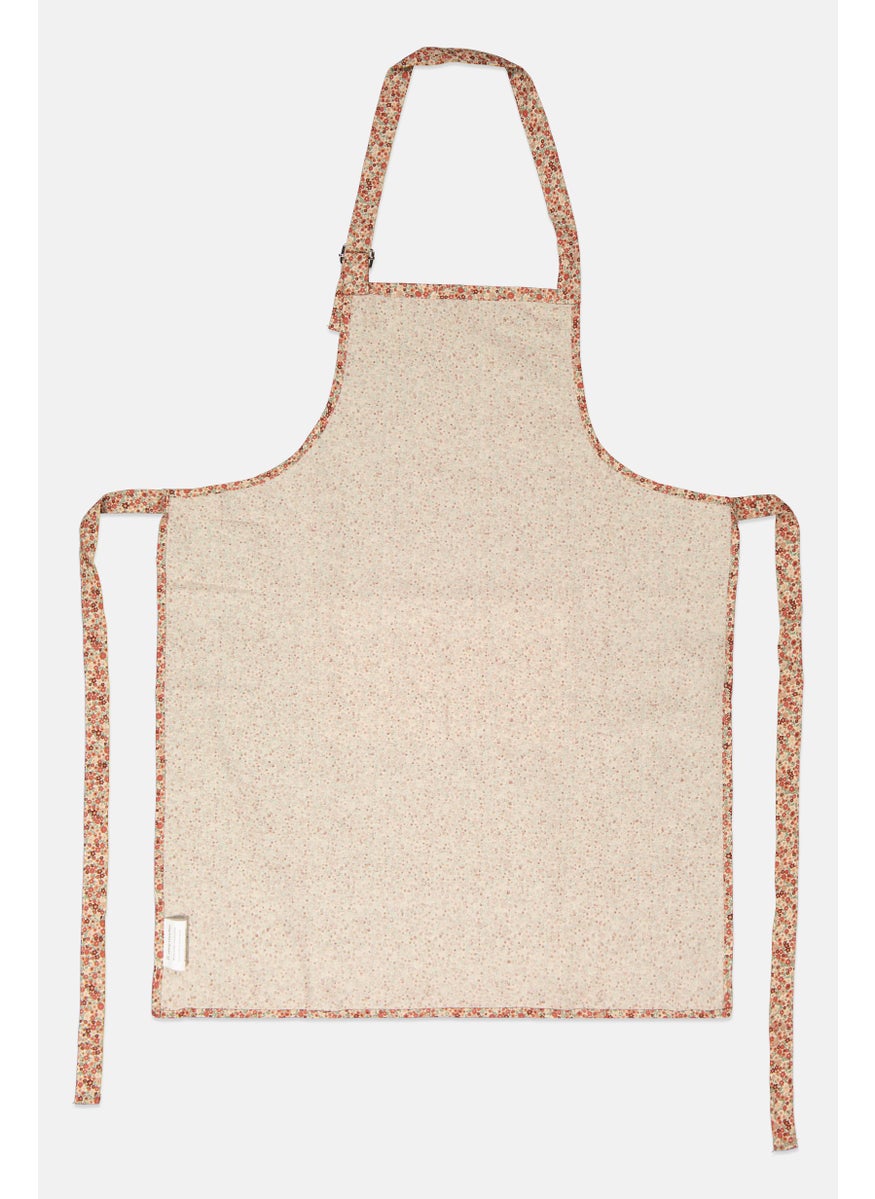 Muy Mucho - Adjustable Floral Apron 87 H x 69 L cm, Red Combo - Image 1