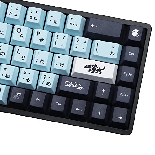 MOLGRIA MIZHU Keycaps, 136 Set PBT Cherry Profile Dye Sublimation Keycaps Sky Blue Japanese Font for Gateron Kailh Cherry MX 104/87/74/61 60 Keyboard - Image 4