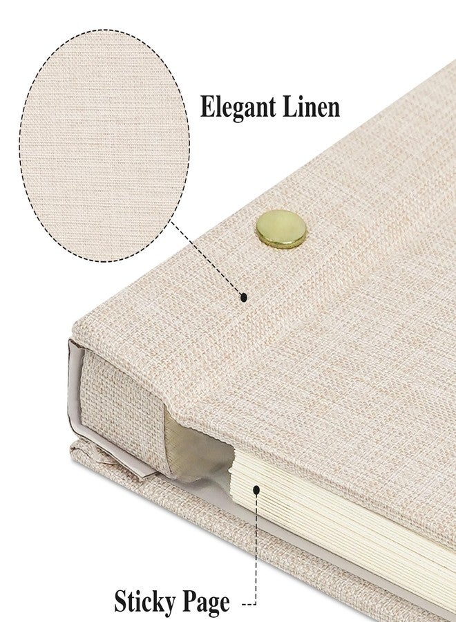 Remowith 10x10 Inch Linen Self Adhesive Photo Album with Window, 20 Pages Scrapbook for Wedding Memories & Family Keepsakes, Classic Beige, Fits 2x3 4x6 5x7 Photos - Image 2