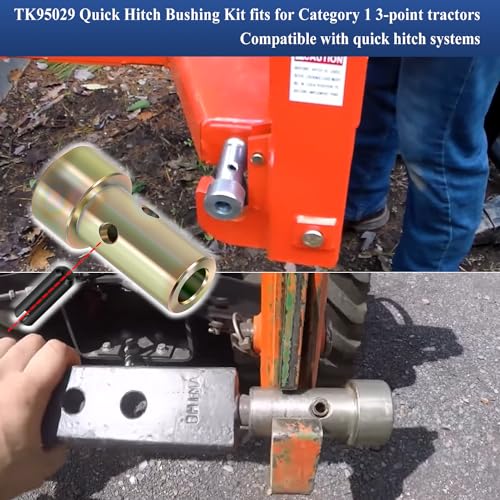 Bonbo TK95029 Cat 1 Quick Hitch Adapter Bushing Kit Fits for Category 1, 3-Point Hitch Tractors - Image 2