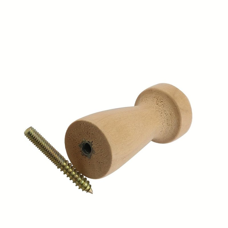 10Pcs Wooden Coat Hooks with M4 Screws for Hanging Clothes Hats Towels - Image 2