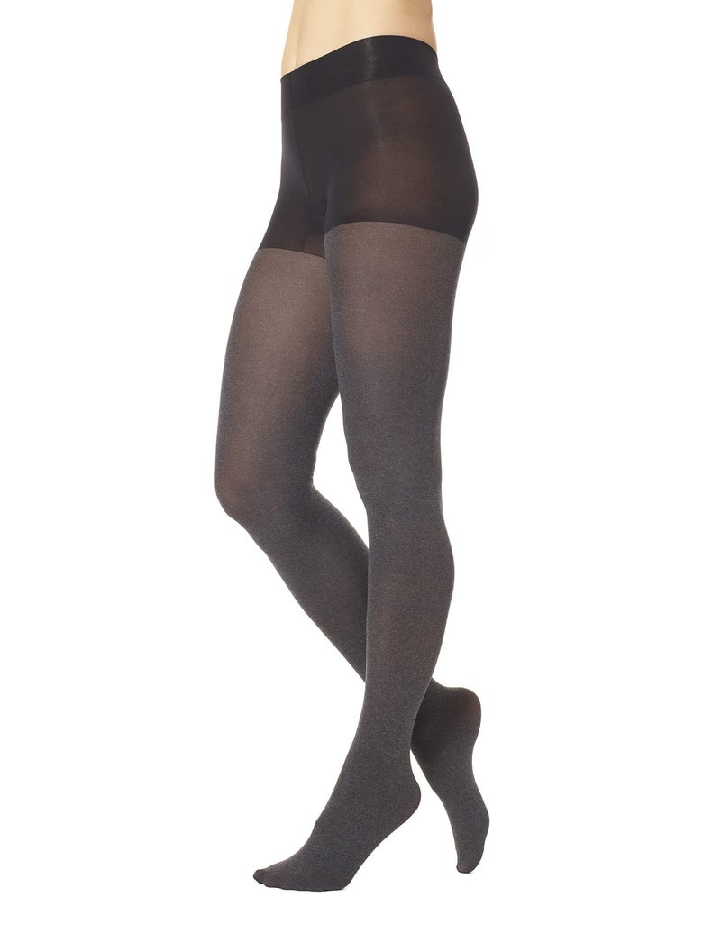 Hue Women's Super Opaque Tights with Control Top, Graphite Heather, 1 - Image 1