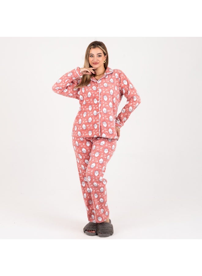 zecotex  "Cozy Winter" Polar Fleece Pajama Set with Fun Character Print - Available up to 3XL - Image 2