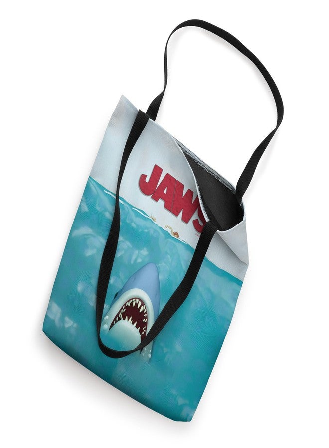 Jaws 50th Anniversary Poster 3D Style Front & Back Tote Bag - Image 2