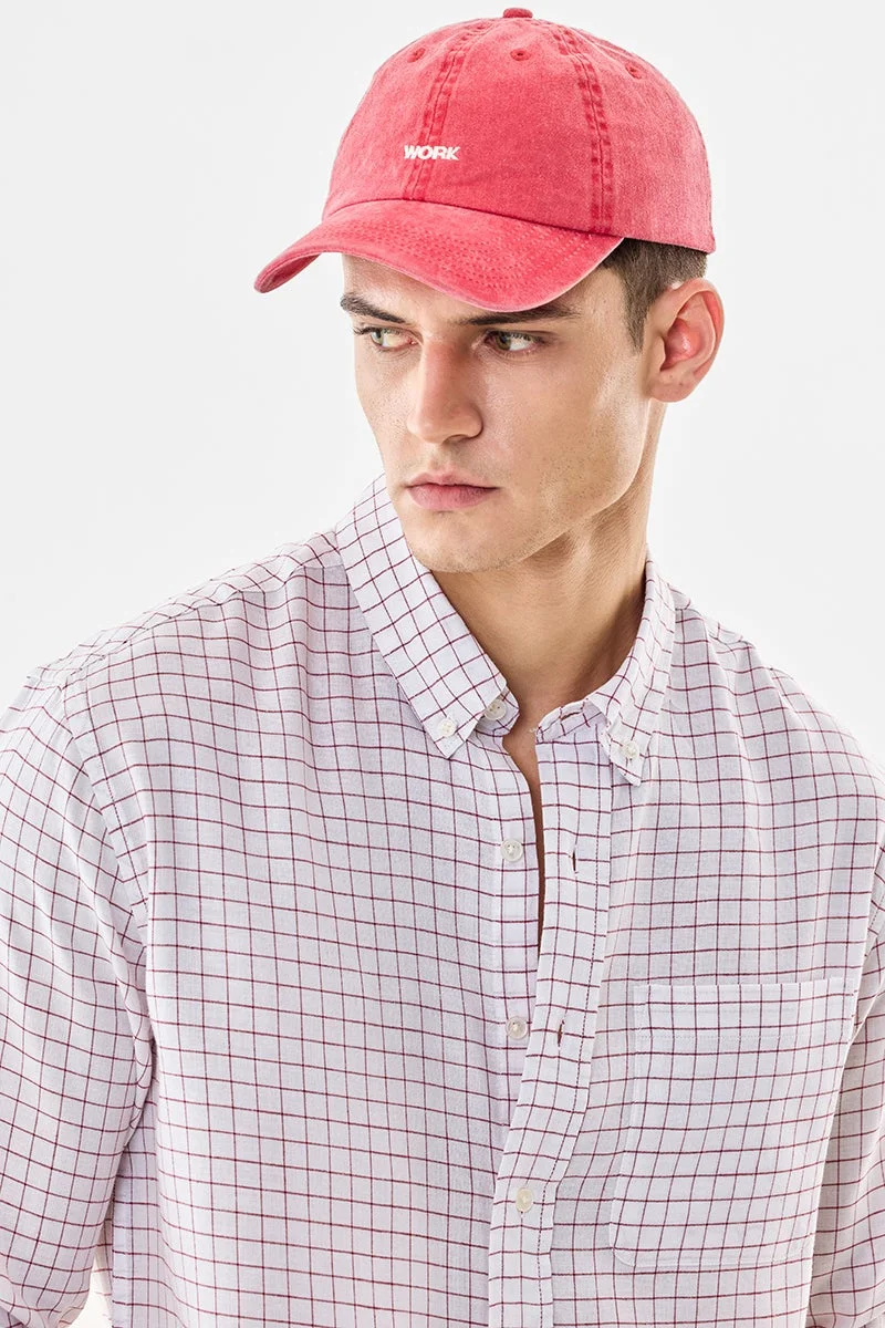 SNITCH Regular Fit Checks Linen Blend Shirt