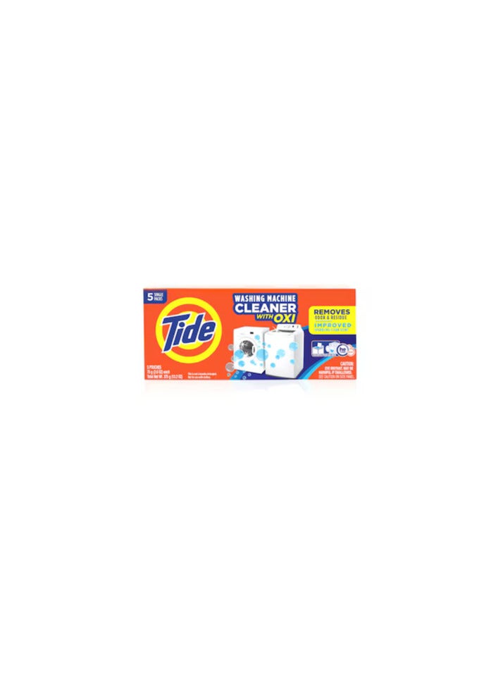 Tide Washing Machine Cleaner by for Front and Top Loader Washer Machines,(2.6oz each) (Pack of 5) (Packaging May Vary)