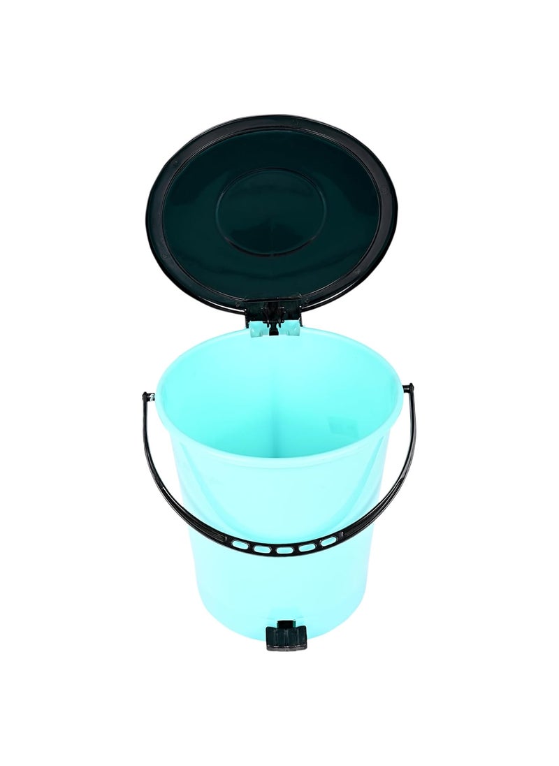 Urbane Home - Urbane Home Pack of 2 Pedal Dustbin Garbage Bin Dustbin with Lid Dustbin for KitchenBathroom Wet Dry Waste Bin Black Dhakkan Trash Can Green Pink - Image 1
