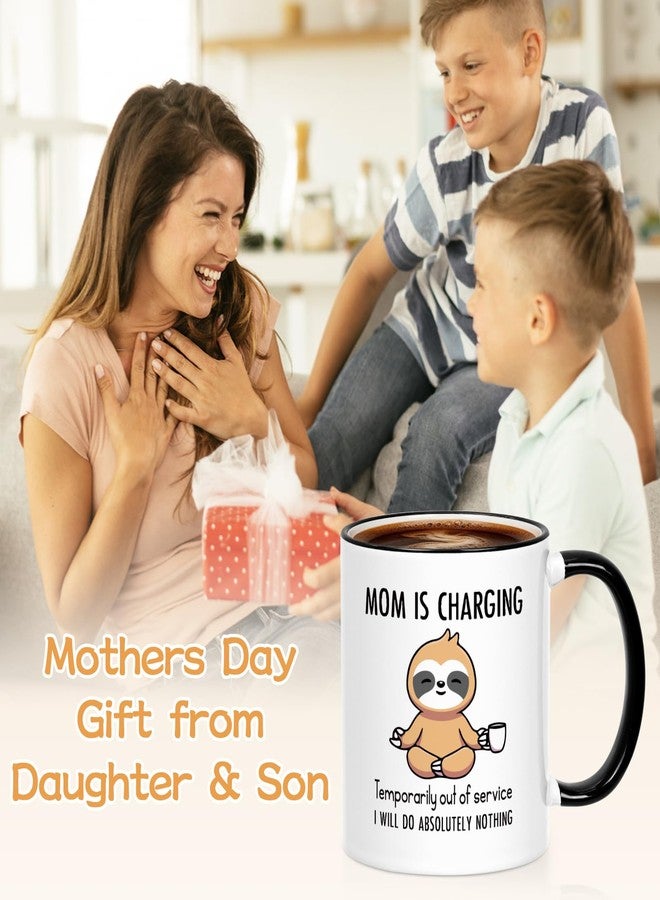 Cabtnca Mothers Day Mug 11 Oz, Mom Is Charging Temporarily out of Service, Mothers Day Gifts Coffee Cup from Daughter Son, Christmas Birthday Sloth Gift for Mom - Image 4