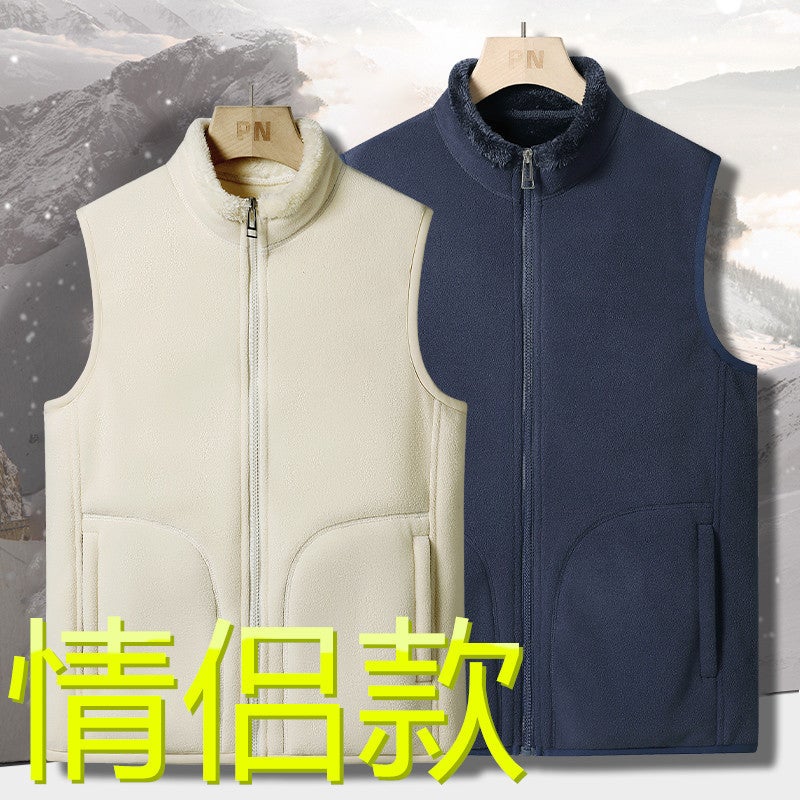2023 New Polar Fleece Vest Couple Fleece-Lined Sleeveless Vest Outdoor Sportswear Waistcoat Outer One-Piece Delivery - Image 1