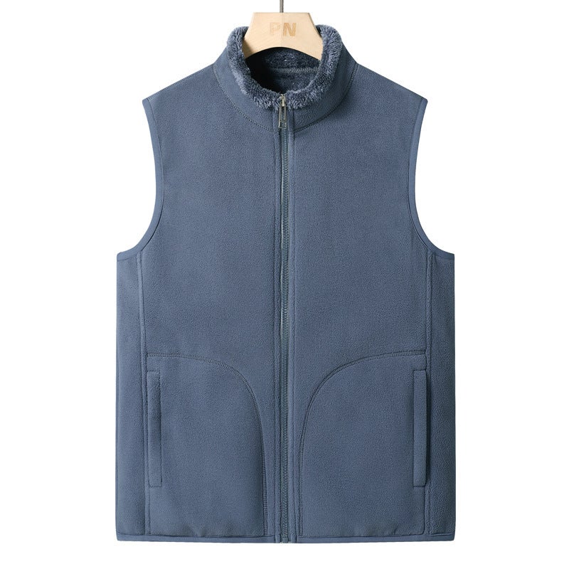 2023 New Polar Fleece Vest Couple Fleece-Lined Sleeveless Vest Outdoor Sportswear Waistcoat Outer One-Piece Delivery - Image 3
