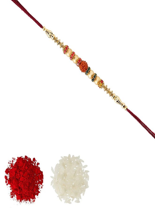 VTFlair Rakhi Bangle for Men (Gold) Rakshabandhan Bhai Rakhi for Brother-053