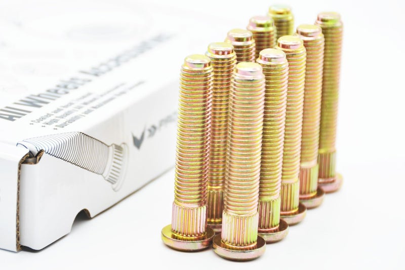 Project Innovation 63mm Total Length Long Extended Wheel Lug Studs Wheel Lug Bolts Compatible with Acura RSX m12x1.5x63 Year 2002-2006 1 Set 10pcs Gold - Image 2