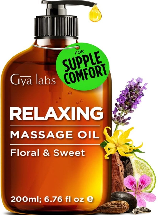 Gya Labs Relaxing Massage Oil - 6.76 Fl Oz - Massage Oil For Deep Relaxation And Daily Wellness - Fast-Absorbing And Non-Greasy Formula, Non-Gmo And Cruelty-Free - Image 1