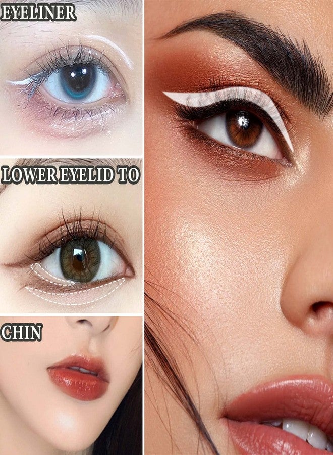 WENJLYJ 12 PCS White Eyeliner Pencils,Professional Long Lasting Waterproof Makeup Pencils,Highly Pigmented Inner Corner Eye Highlighter Eyeliner Pencil White Eye Liner Pen Sets for Women - Image 3