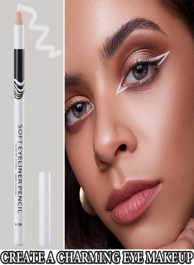 WENJLYJ 12 PCS White Eyeliner Pencils,Professional Long Lasting Waterproof Makeup Pencils,Highly Pigmented Inner Corner Eye Highlighter Eyeliner Pencil White Eye Liner Pen Sets for Women - Image 2