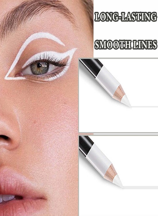 WENJLYJ 12 PCS White Eyeliner Pencils,Professional Long Lasting Waterproof Makeup Pencils,Highly Pigmented Inner Corner Eye Highlighter Eyeliner Pencil White Eye Liner Pen Sets for Women - Image 4
