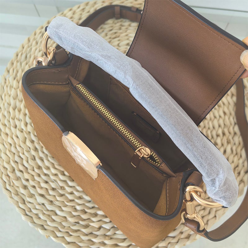 2024 Women'S New Eliza Carryall Hand Crossbody Bag Yellow Ochre Mini Flip Shoulder Waiffe Bag - Image 5
