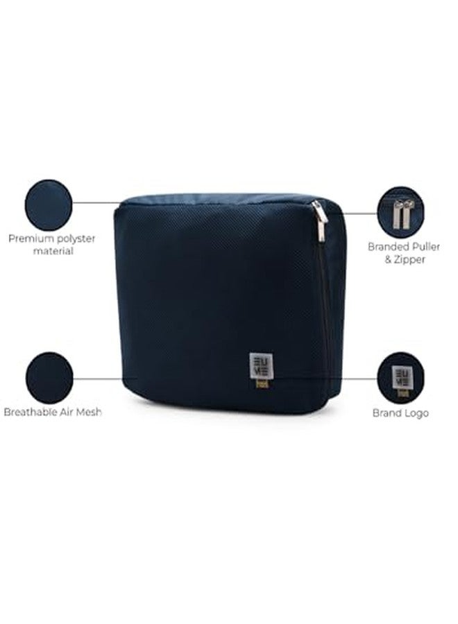 EUME Set of 6 Storage Pods - Travel Organiser Pouch| Durable Fits Into Pocket Cloth Organizer for Storage | Shoe Bag, Toiletry Bag for Men & Women | Spacious Organiser Bags for Clothes | Navy Blue - Image 5