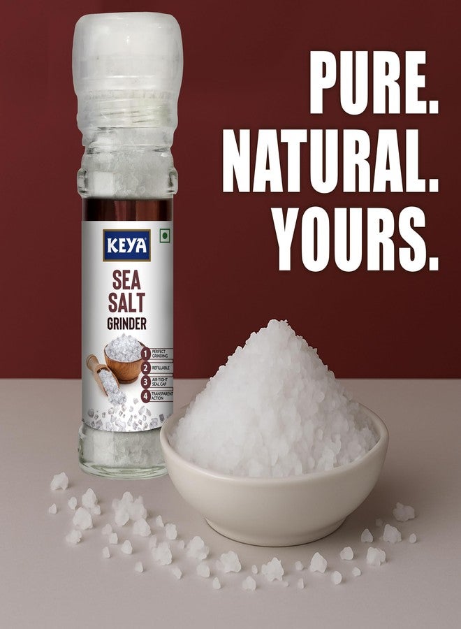 Keya Sea Salt Grinder 100g | Convenient Twist-Top Grinder for Effortless Seasoning, Cooking & Garnishing | Enhance Your Dishes with Fresh, Natural Sea Salt | Pack of 2 - Image 3