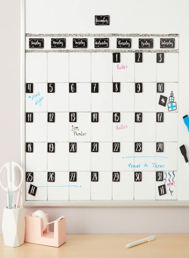 Juvale Magnetic Numbers for Whiteboard Calendar - Large Black, 50-Piece - Calendar Number Magnets & Magnetic Days & Months for Classroom Accessories - Image 3